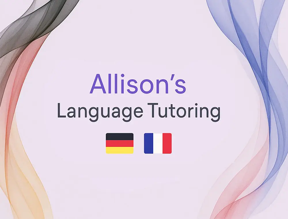 Professional small business website design for a local language tutor in the UK.